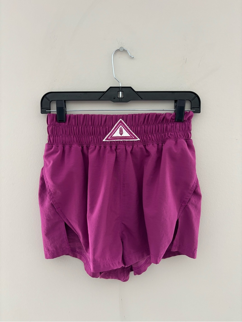 Free People Movement Hot Shot Shorts Berry Pink Smocked Waist Women's S